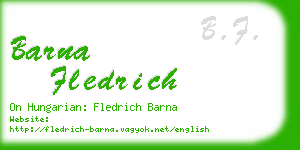 barna fledrich business card